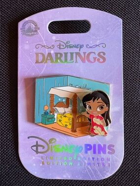 Disney Parks Pin Trading 2023 WDW LE2500 Disney Darlings Lilo Stitch Moving New